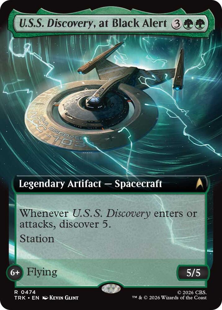 U.S.S. Discovery, at Black Alert (Extended Art) (474) (TRK)
