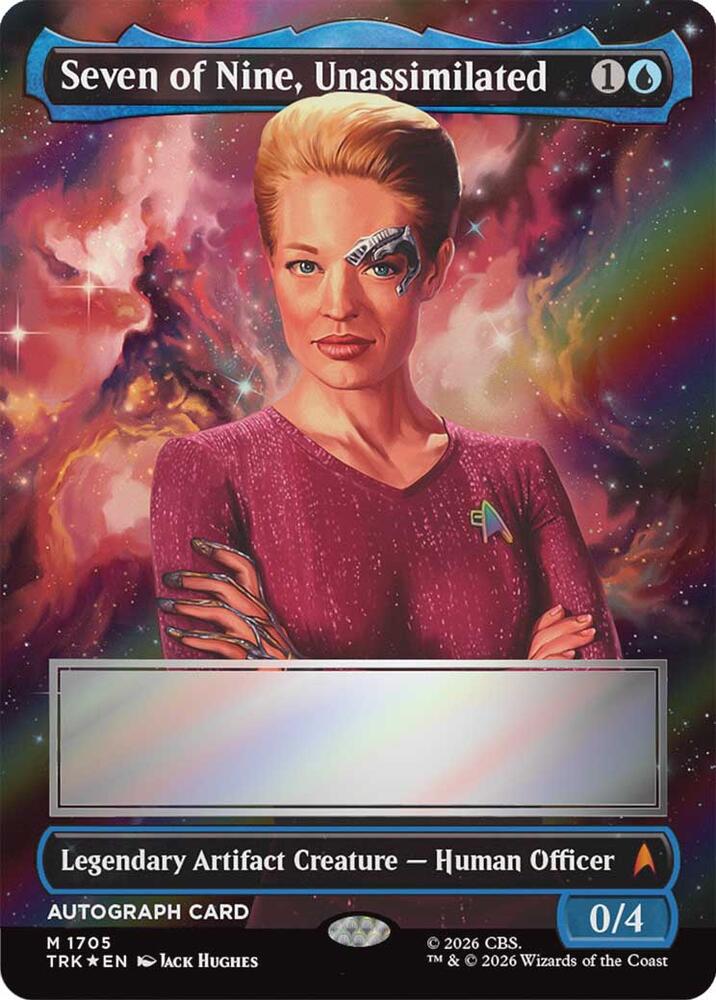 Seven of Nine, Unassimilated (Borderless) (Signed) (1705) (TRK)