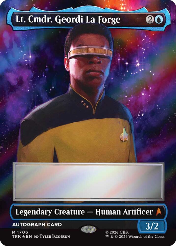 Lt. Cmdr. Geordi La Forge (Borderless) (Signed) (1706) (TRK)