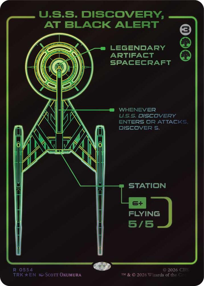 U.S.S. Discovery, at Black Alert (Showcase) (554) (TRK)