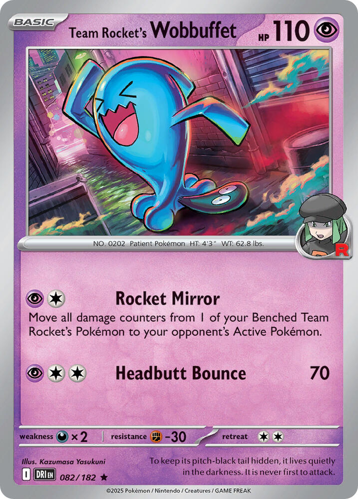 Team Rocket's Wobbuffet (082/182) (PR)