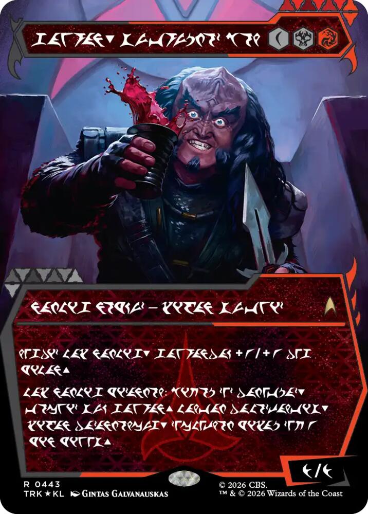 Gowron, Eager for Battle (Showcase) (Klingon) (443) (TRK)