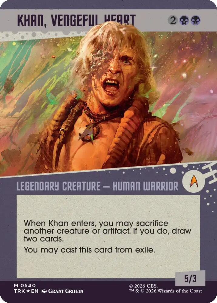 Khan, Vengeful Heart (Showcase) (Surge Foil) (540) (TRK)