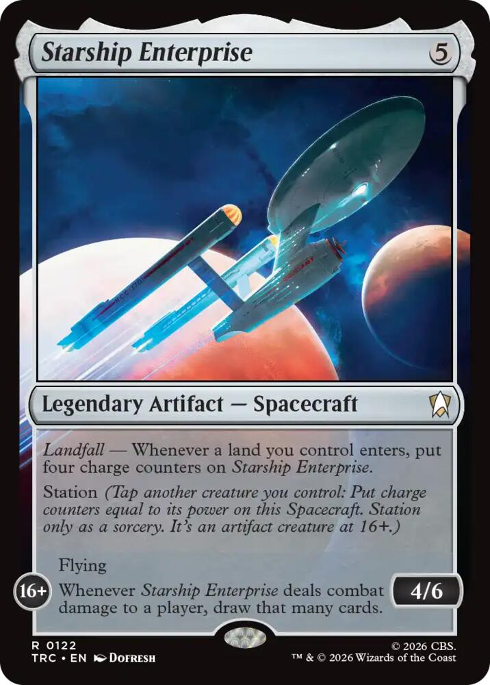 Starship Enterprise (Surge Foil) (122) (TRC)