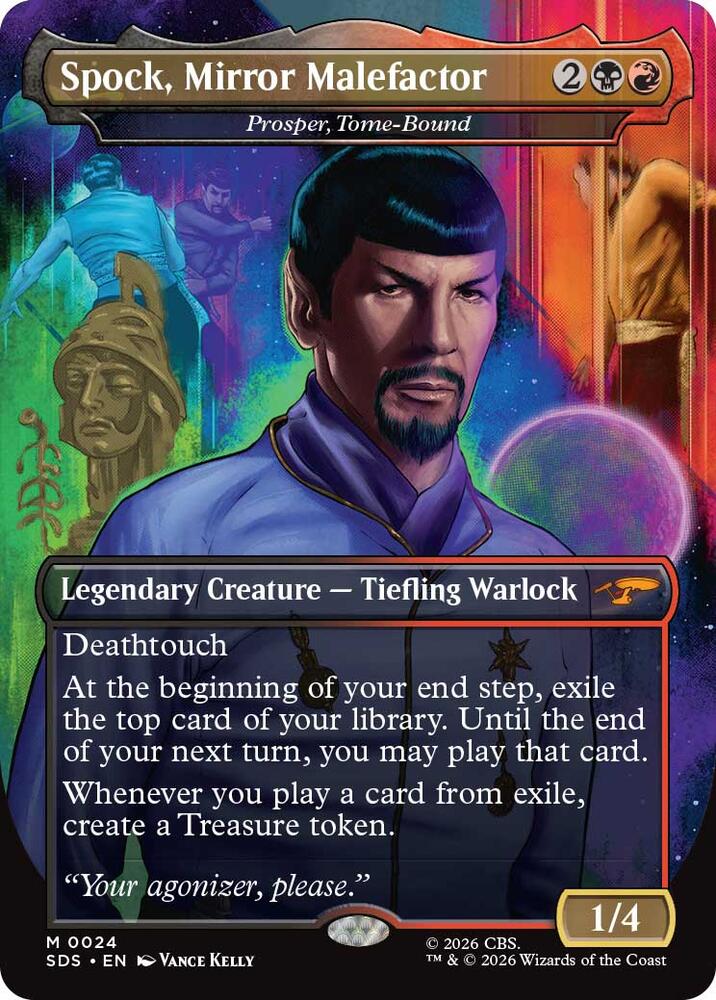 Spock, Mirror Malefactor - Prosper, Tome-Bound (Borderless) (24) (SDS)