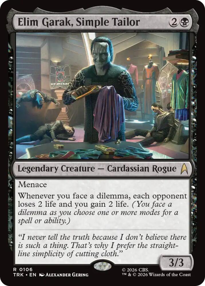 Elim Garak, Simple Tailor (106) (TRK)