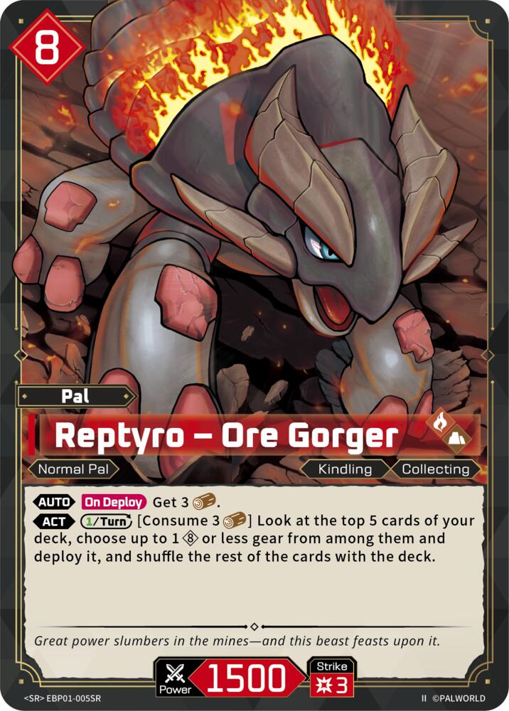 Reptyro - Ore Gorger (SR) (2nd Edition) (EBP01-005SR) (BP01)