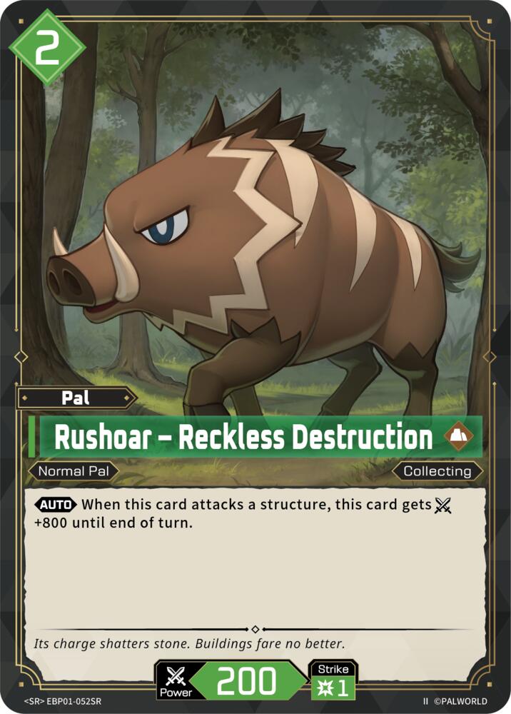 Rushoar - Reckless Destruction (SR) (2nd Edition) (EBP01-052SR) (BP01)