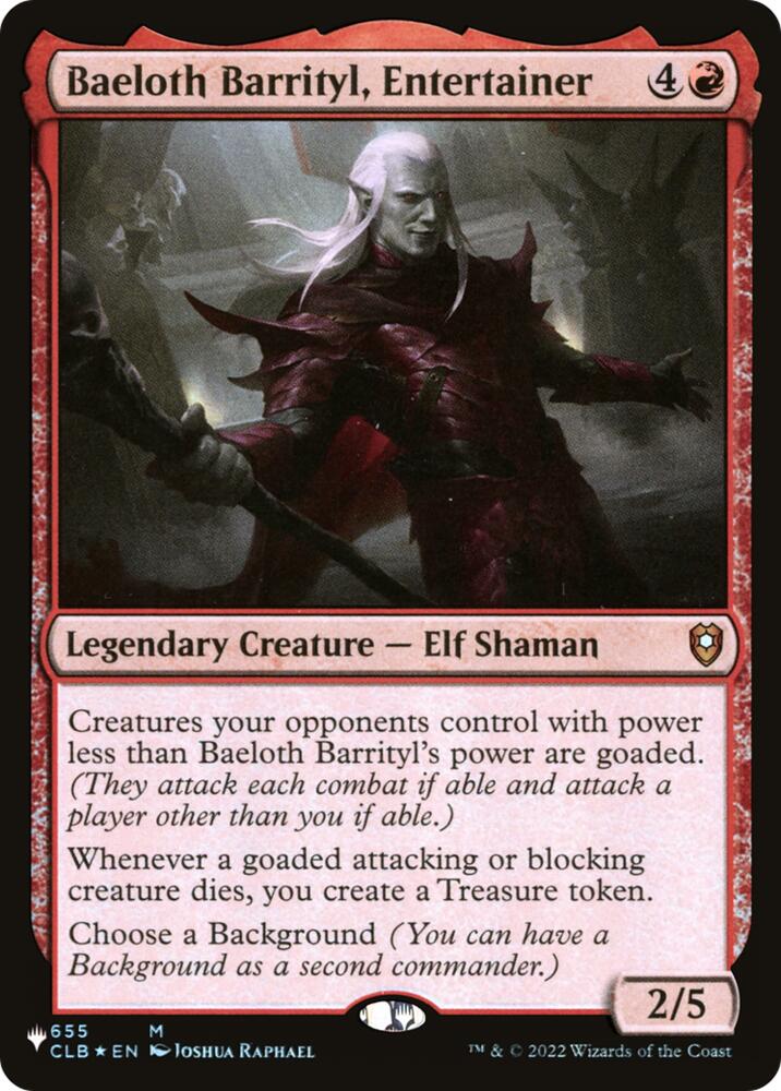 Baeloth Barrityl, Entertainer (655) (LIST)