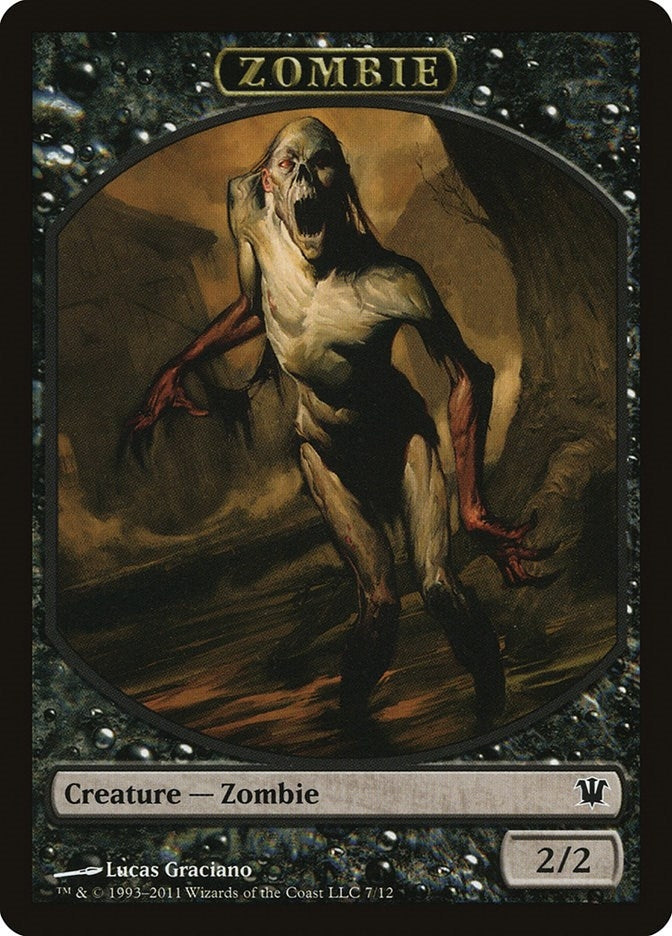Image for Zombie Token (7) (7) (ISD) - Magic: The Gathering