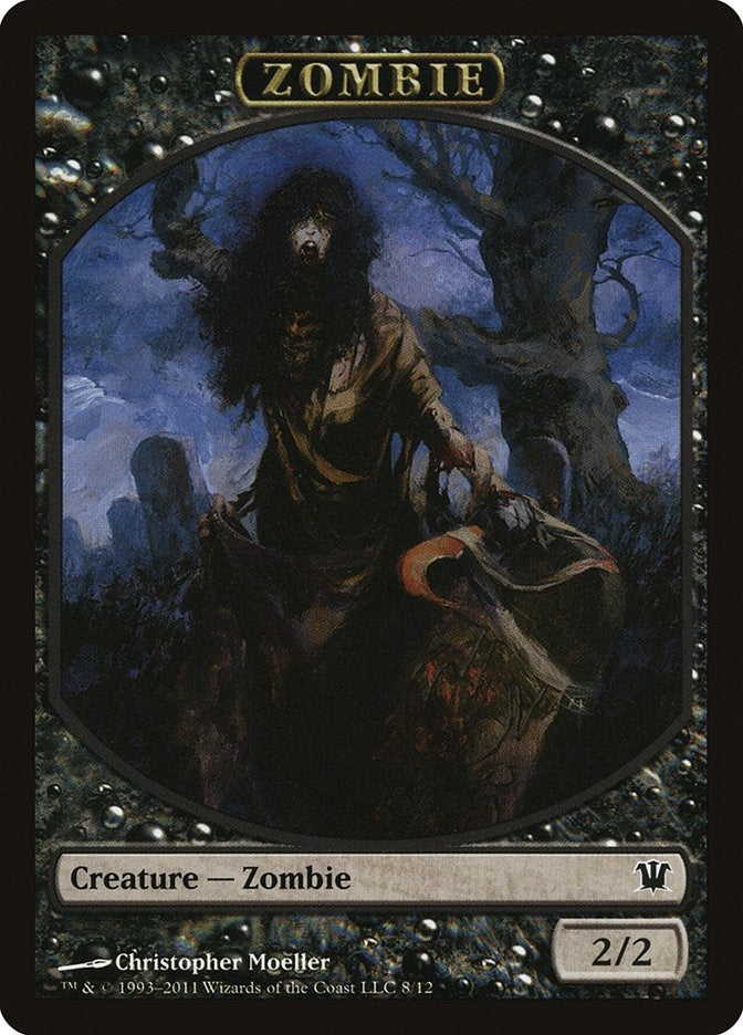 Image for Zombie Token (8) (8) (ISD) - Magic: The Gathering