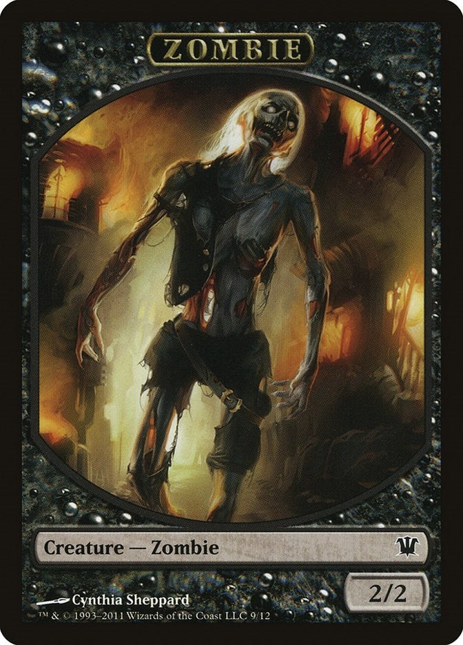 Image for Zombie Token (9) (9) (ISD) - Magic: The Gathering