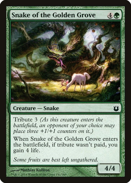 Image for Snake of the Golden Grove (141) (BNG) - Magic: The Gathering