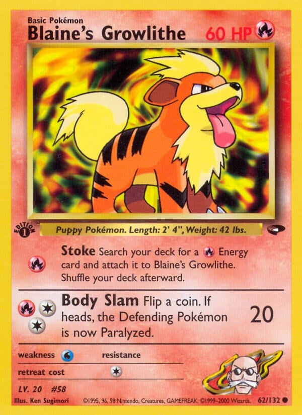 Blaine's Growlithe (062/132) (G2)