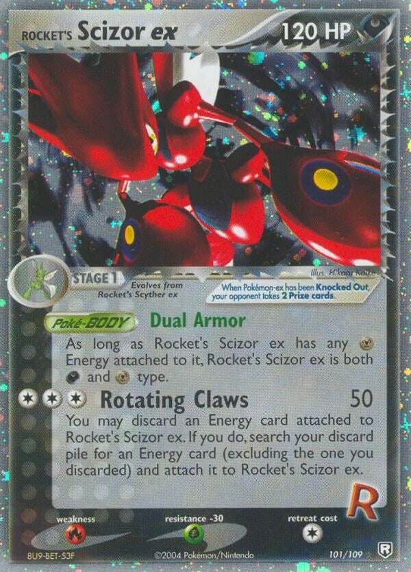 Rocket's Scizor ex (101/109) (RR)