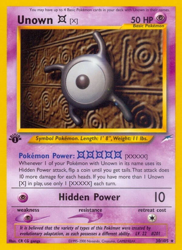 Unown [X] (030/105) (N4)
