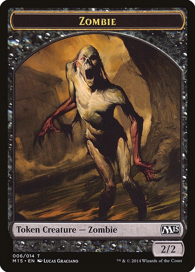 Image for Zombie Token (6) (M15) - Magic: The Gathering