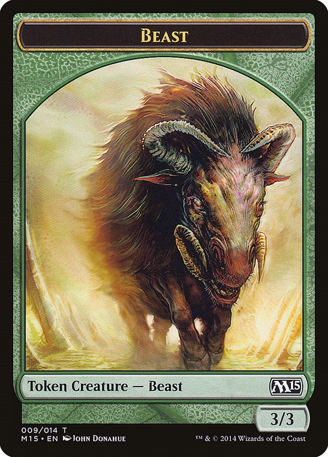 Image for Beast Token (Green) (9) (M15) - Magic: The Gathering