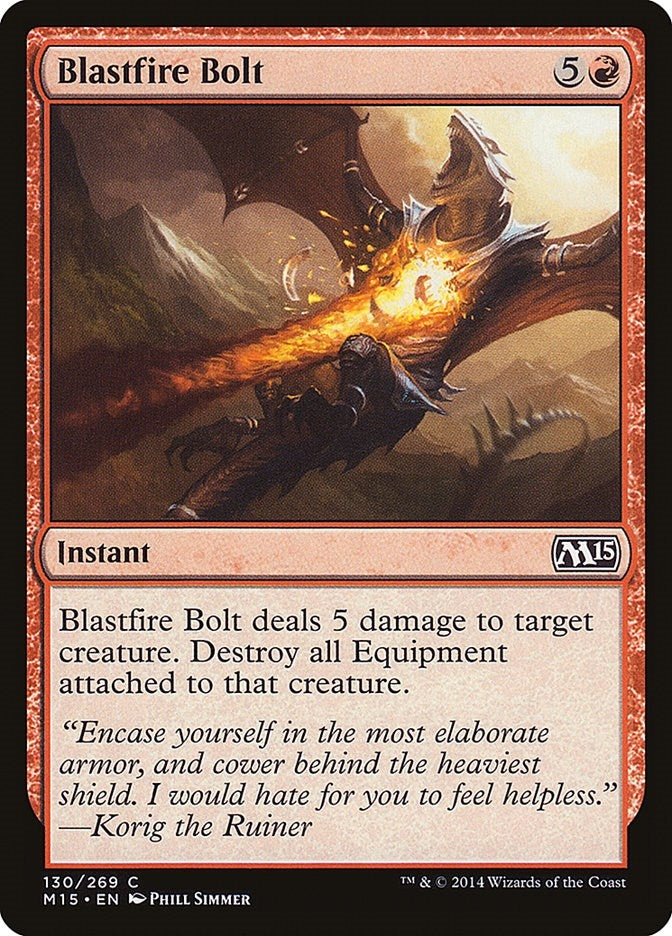 Image for Blastfire Bolt (130) (M15) - Magic: The Gathering