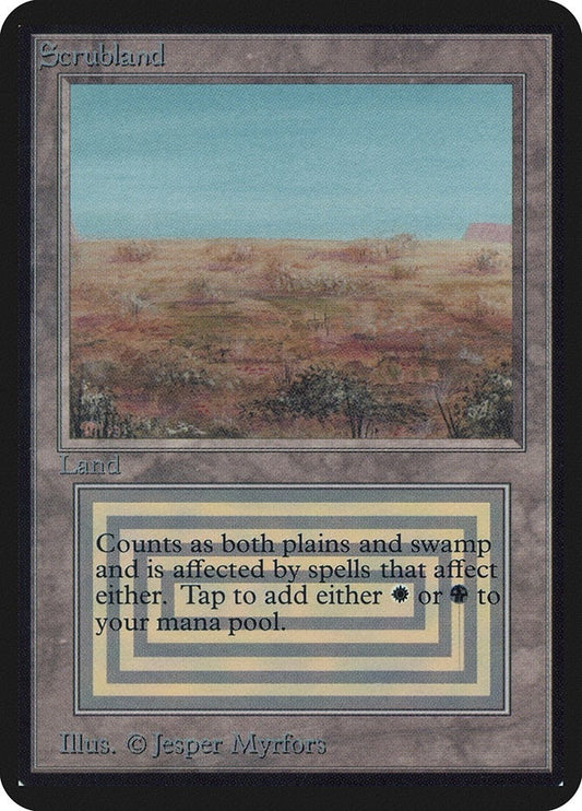 Image for Scrubland (LEA) - Magic: The Gathering