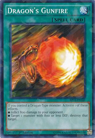 Dragon's Gunfire (Shatterfoil) (BP03-EN141) (BP03)