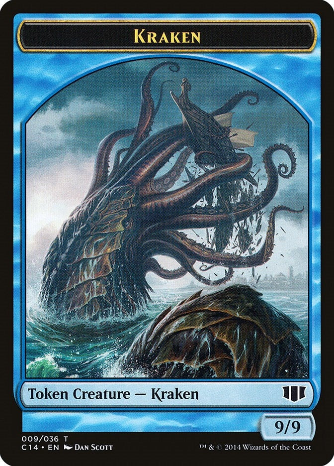 Kraken // Zombie (011) Double-Sided Token (9 // 11) (C14)