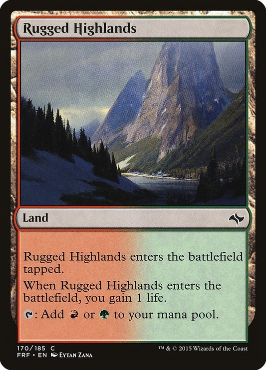 Image for Rugged Highlands (170) (FRF) - Magic: The Gathering