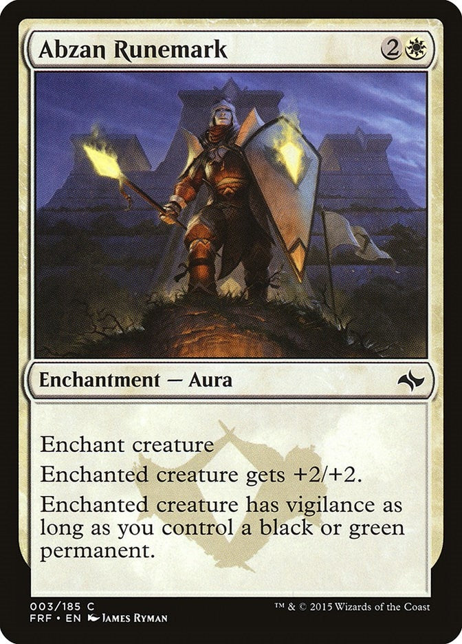 Image for Abzan Runemark (3) (FRF) - Magic: The Gathering
