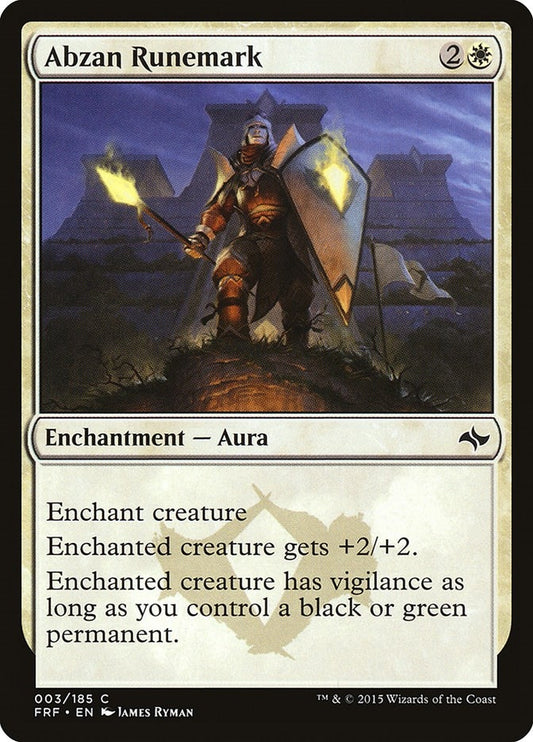 Image for Abzan Runemark (3) (FRF) - Magic: The Gathering