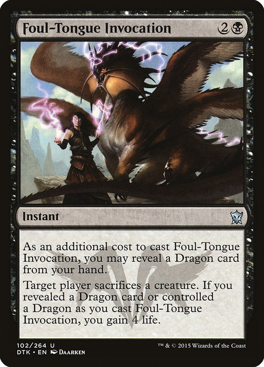 Image for Foul-Tongue Invocation (102) (DTK) - Magic: The Gathering