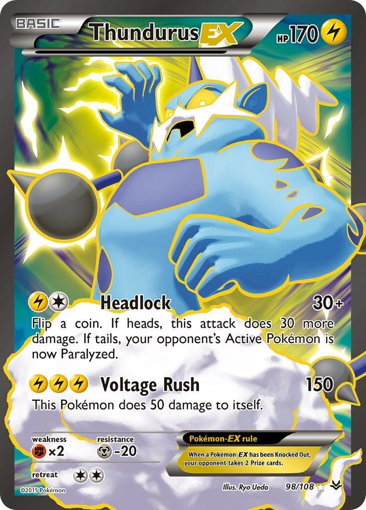 Thundurus EX (98 Full Art) (98/108) (ROS)