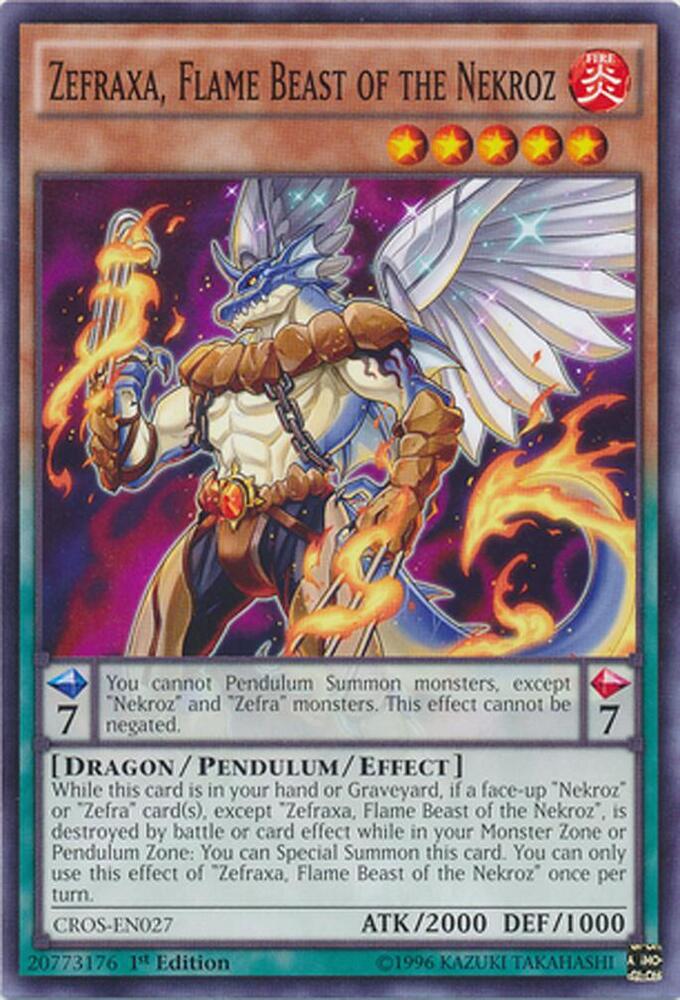 Zefraxa, Flame Beast of the Nekroz (CROS-EN027) (CROS)