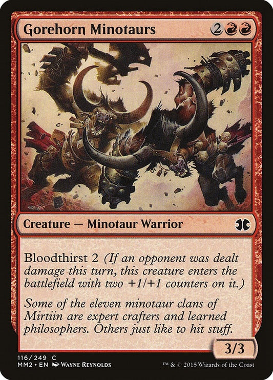 Image for Gorehorn Minotaurs (116) (MM2) - Magic: The Gathering