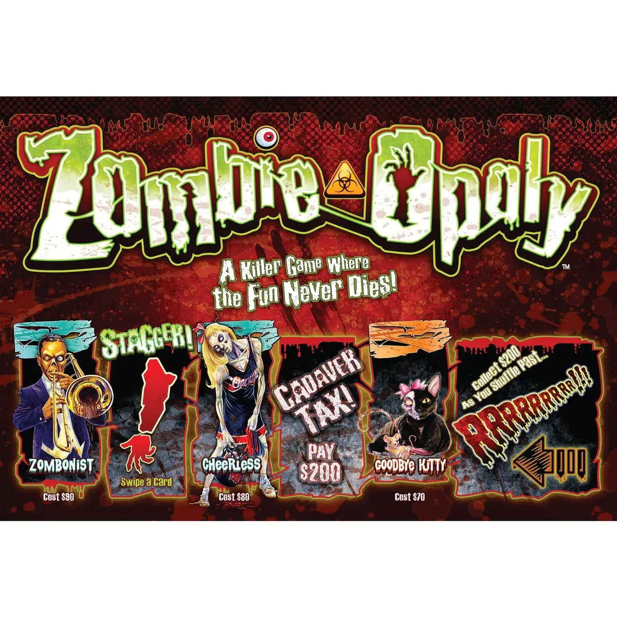 Zombie Opoly Fun Undead Board Game